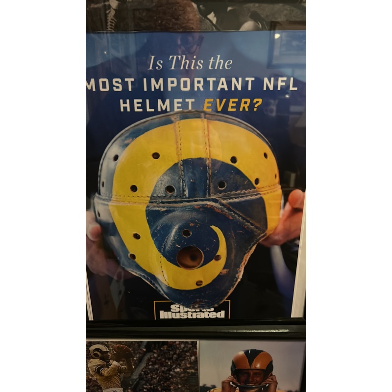 Los Angeles Rams 1948 Leather Football Helmet