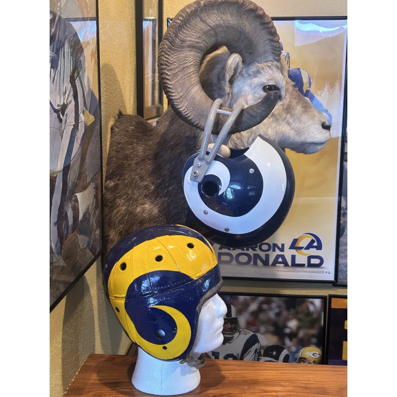 Los Angeles Rams 1948 Leather Football Helmet