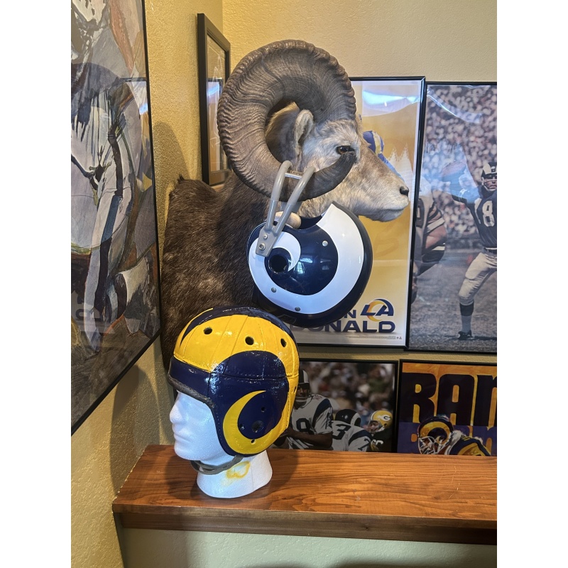Los Angeles Rams 1948 Leather Football Helmet