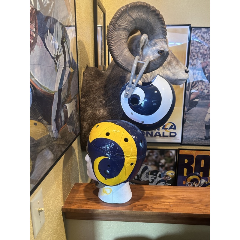 Los Angeles Rams 1948 Leather Football Helmet