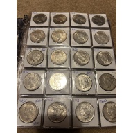 Lot of 20 Peace Type Silver Dollars
