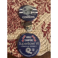 Dallas Cowboys Super Bowl VI Pin & Buttons