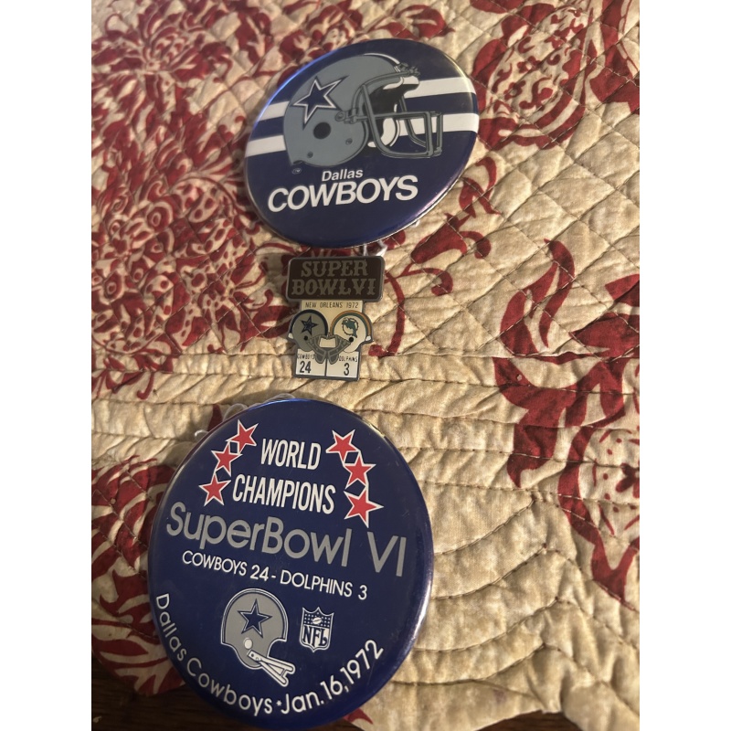 Dallas Cowboys Super Bowl VI Pin & Buttons