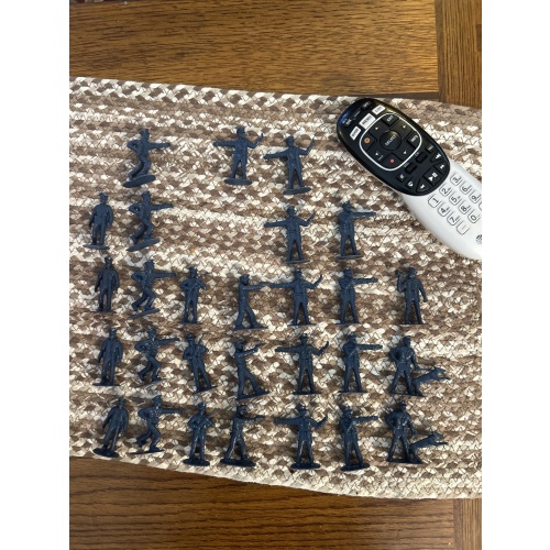 Blue Plastic Policeman Figures