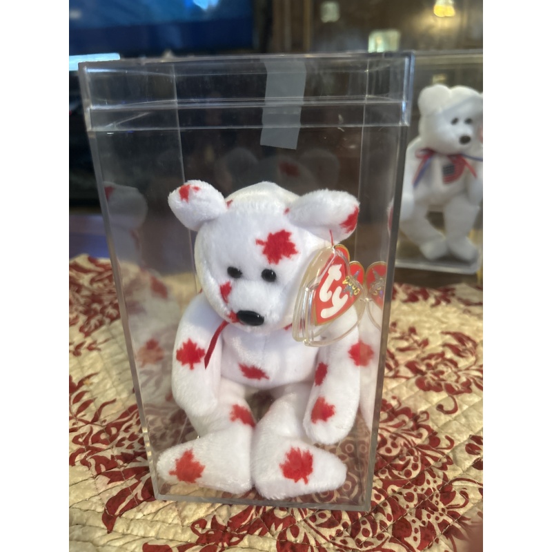 TY Bear Collection With Display Cases